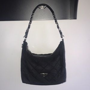 Authentic quilted nylon prada handbag
